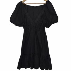 Bebe Black Puff Sleeve Dress Size M